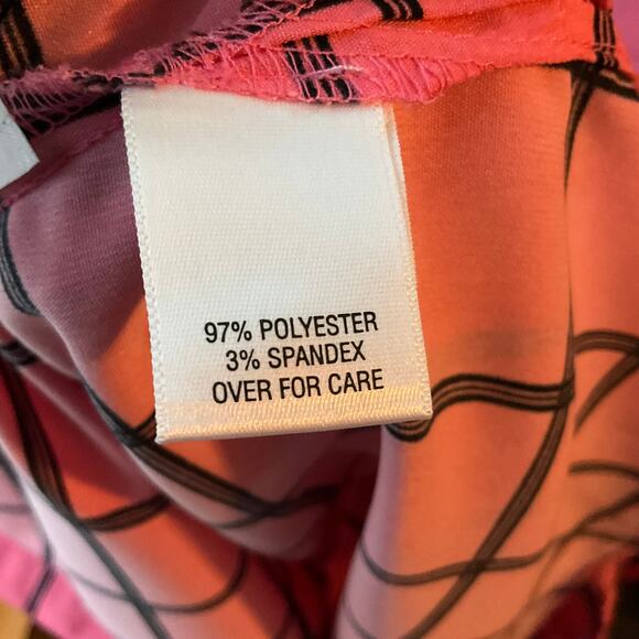 Studio Works Blouse – Pink/Black Grid Print Button-Up (XL) - Picture 5 of 7